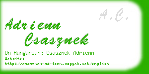 adrienn csasznek business card